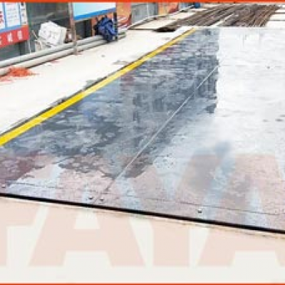 Jiangdu construction weighbridge construction case real shot - May 7, 2019